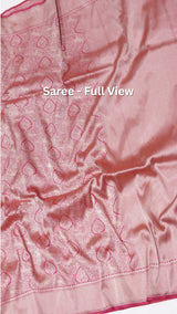 Pre-Order : Pink Pure Katan Silk Banarasi Shikargah Khinkhwad Handloom Saree