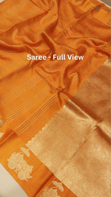 Pre-Order : Handloom Soft Katan Rath Border Saree