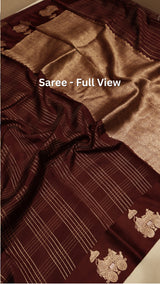 Pre-Order : Handloom Soft Katan Rath Border Saree