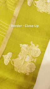 Pre-Order : Handloom Soft Katan Rath Border Saree