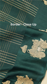 Pre-Order : Handloom Soft Katan Rath Border Saree