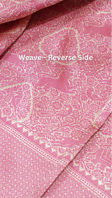 Pre-Order : Pink Pure Katan Silk Banarasi Shikargah Khinkhwad Handloom Saree