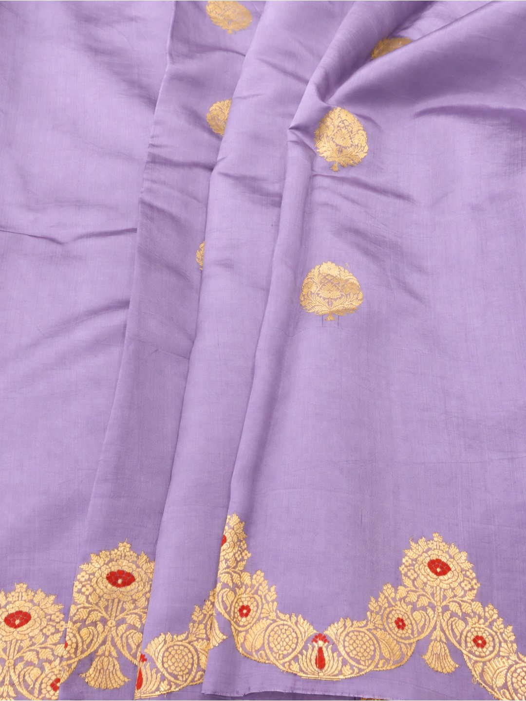 Light Levender Katan Silk Banarasi saree blouse piece