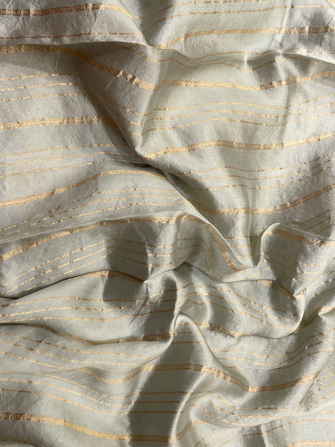Smokey Grey Kora Silk Banarasi saree full spread