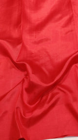 Red Stripe Kora Silk Saree