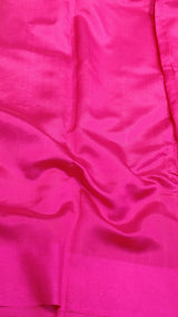 Hot Pink Stripe Kora Silk Saree