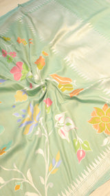 Pre-Order : Handloom Pure Tussar Geogertte Saree