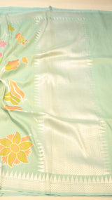 Pre-Order : Handloom Pure Tussar Geogertte Saree