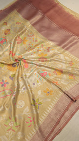 Handloom Pure Tussar Geogertte Saree