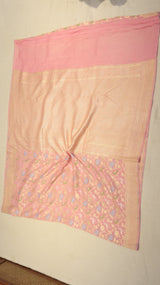 Pre-Order : Pink Pure Moonga Silk Handloom Saree