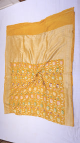 Pre-Order : Mustard Yellow Pure Moonga Silk Handloom Saree