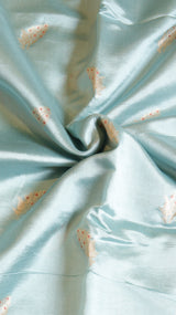 Pale Blue Pure Chiniya Silk Saree