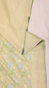 Pre-Order : Pistachio Green Pure Moonga Silk Handloom Saree