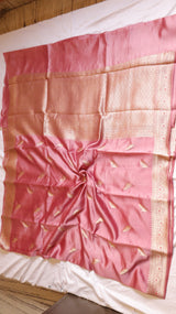 Pink Pure Chiniya Silk Saree