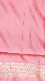 Pink Pure Chiniya Silk Saree