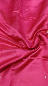 Pink Pure Kora Silk Handloom Saree with Brocade Blouse