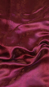 Plum Pure Katan Silk Handloom Saree with Tanchoi Weave