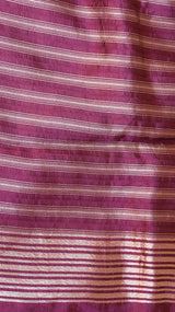 Plum Pure Katan Silk Handloom Saree with Tanchoi Weave