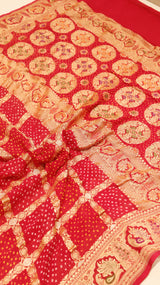 Gharchola Bandhej Khaddi Georgette Saree