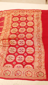 Gharchola Bandhej Khaddi Georgette Saree