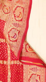Gharchola Bandhej Khaddi Georgette Saree