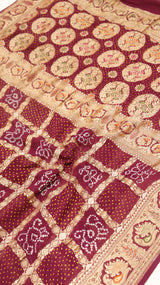 Gharchola Bandhej Khaddi Georgette Saree