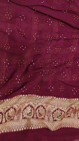 Gharchola Bandhej Khaddi Georgette Saree