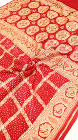 Gharchola Bandhej Khaddi Georgette Saree