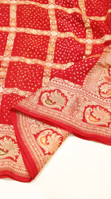 Gharchola Bandhej Khaddi Georgette Saree