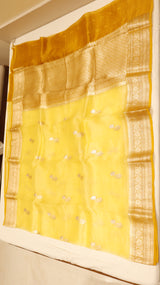 Pre-Order : Handloom Pure Kora Silk Saree