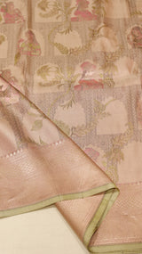 Pure Mulberry Silk Saree with Handloom Dampach Weave