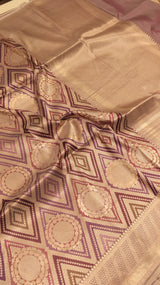Pure Mulberry Silk Saree with Handloom Dampach Weave