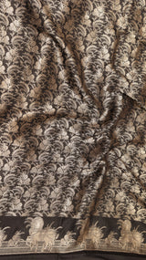 Banarasi Brocade King Khawab Pure Katan Black Saree