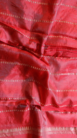 Pre-Order : Pistal Green Pure Tissue Silk Handloom Saree with Katan Silk Contrast Border