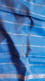 Pre-Order :Purple Pure Tissue Silk Saree with Katan Silk Contrast Border