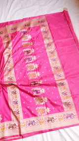 Raw Mango Kadwa Buta Pure Katan Silk Saree