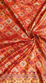 Pre-Order : Shikargah with Patan Patola Pure Katan Silk Saree
