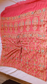 Handwoven Bandhej Khaddi Georgette Saree