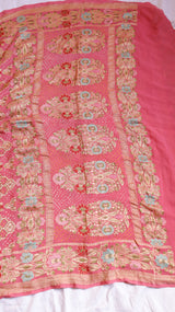 Handwoven Bandhej Khaddi Georgette Saree