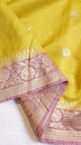 Chand Phool Moonga Muslin Saree