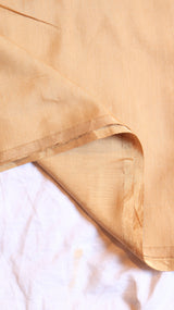 Beige Pure Moonga Muslin Handloom Saree with Paisley Style