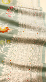 Pre-Order : Handloom Tussar Silk Saree