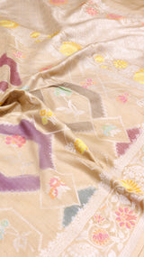 Handwoven Rangkaat Tussar Silk Saree