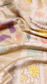 Handwoven Rangkaat Tussar Silk Saree