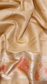 Handwoven Rangkaat Tussar Silk Saree