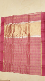 Pre-Order : Handloom Pure Kora Silk Saree