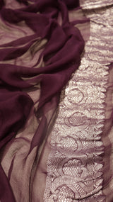 Handloom Khaddi Georgette Saree