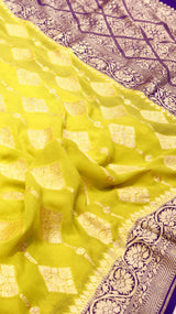 Handloom Khaddi Georgette Saree