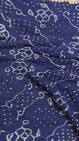 Handloom Pure Khaddi Georgette Bandhej Dupatta with Paithani Border