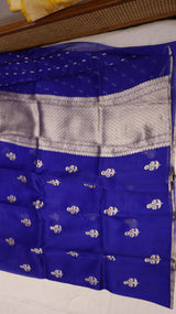 Pre-Order : Handloom Pure Kora Silk Saree